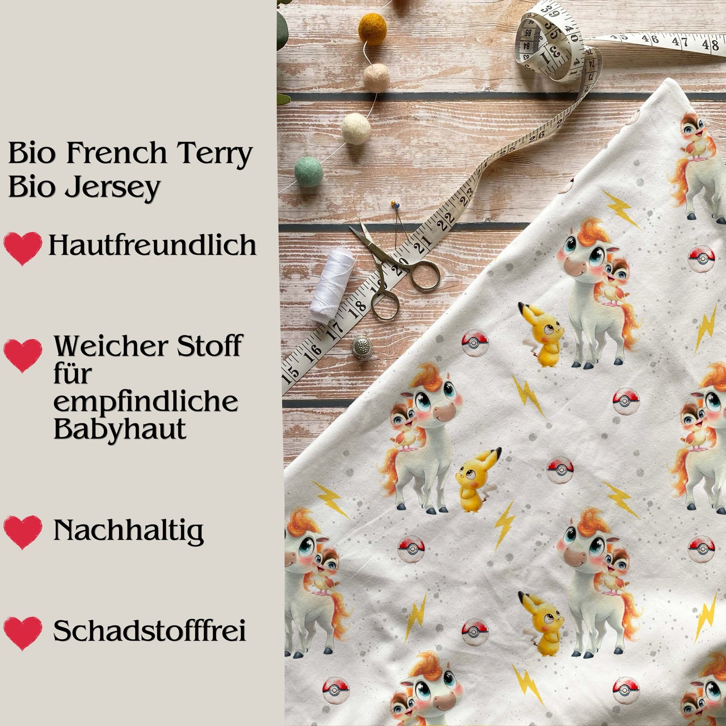 Stoffe Meterware "Sweet Lightning Squad" - Jersey oder French Terry