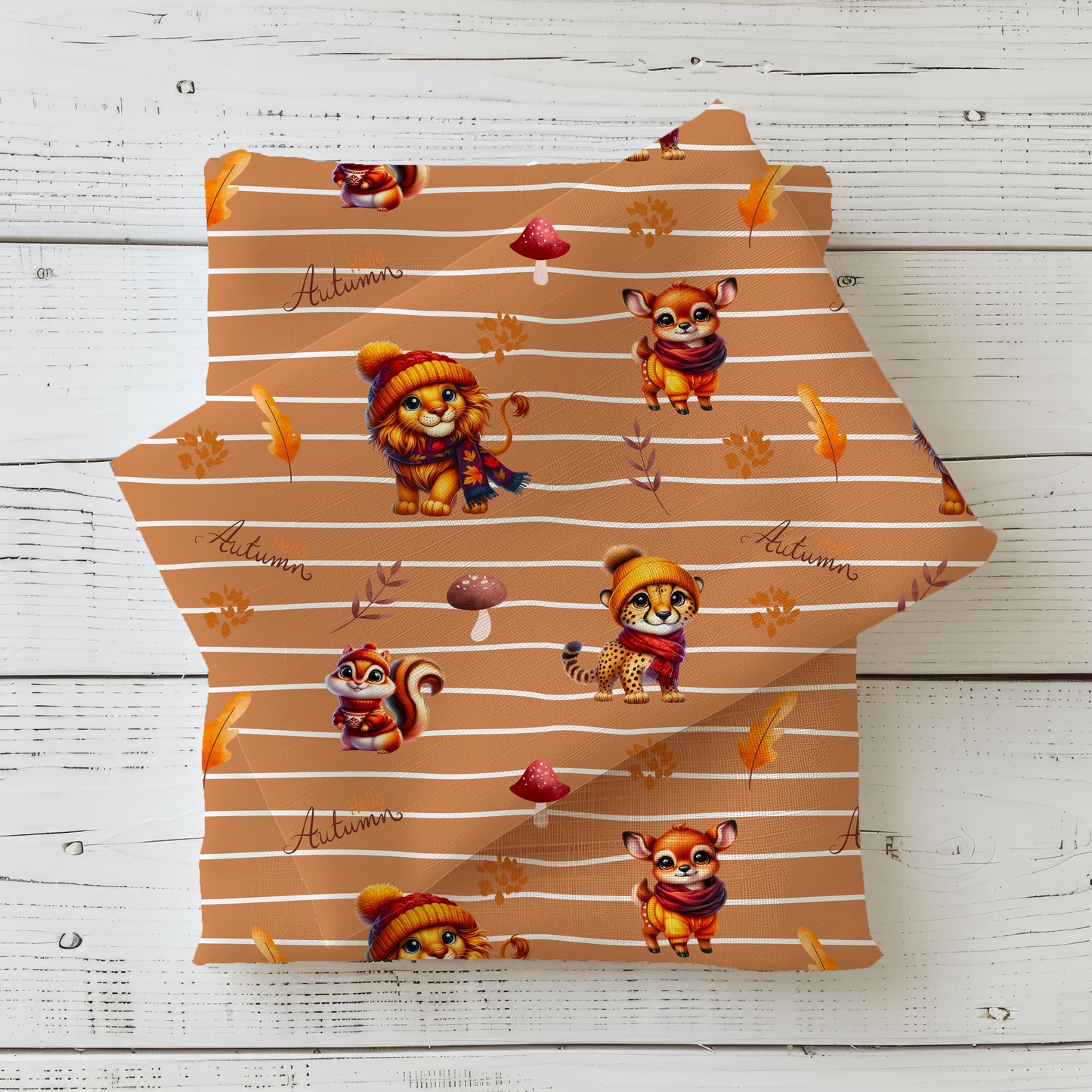Stoffe Meterware " Herbstfreunde" - Jersey oder French Terry