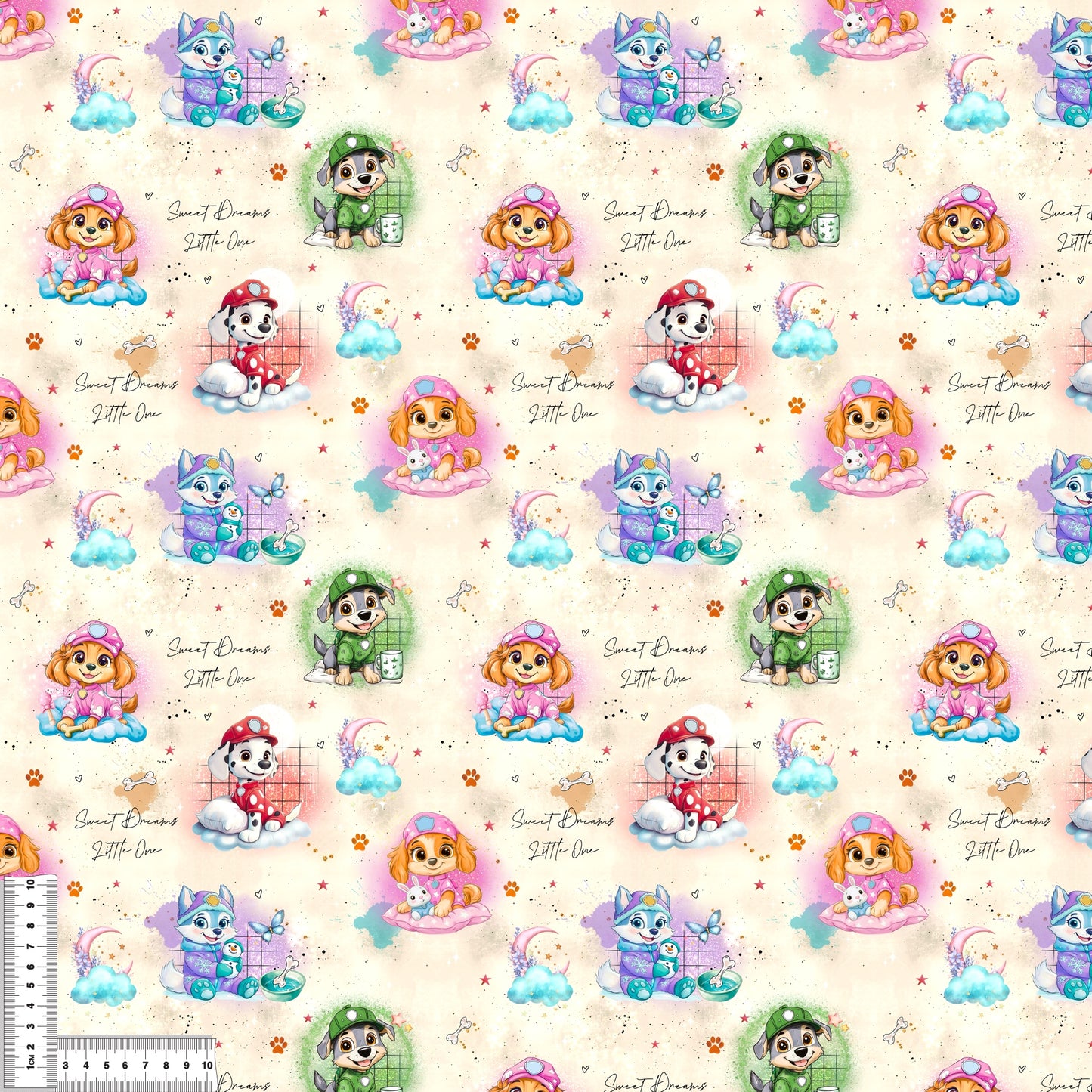 Kinderstoff Jersey Meterware "Sweet Dreams Fellnasen" - 0,5m