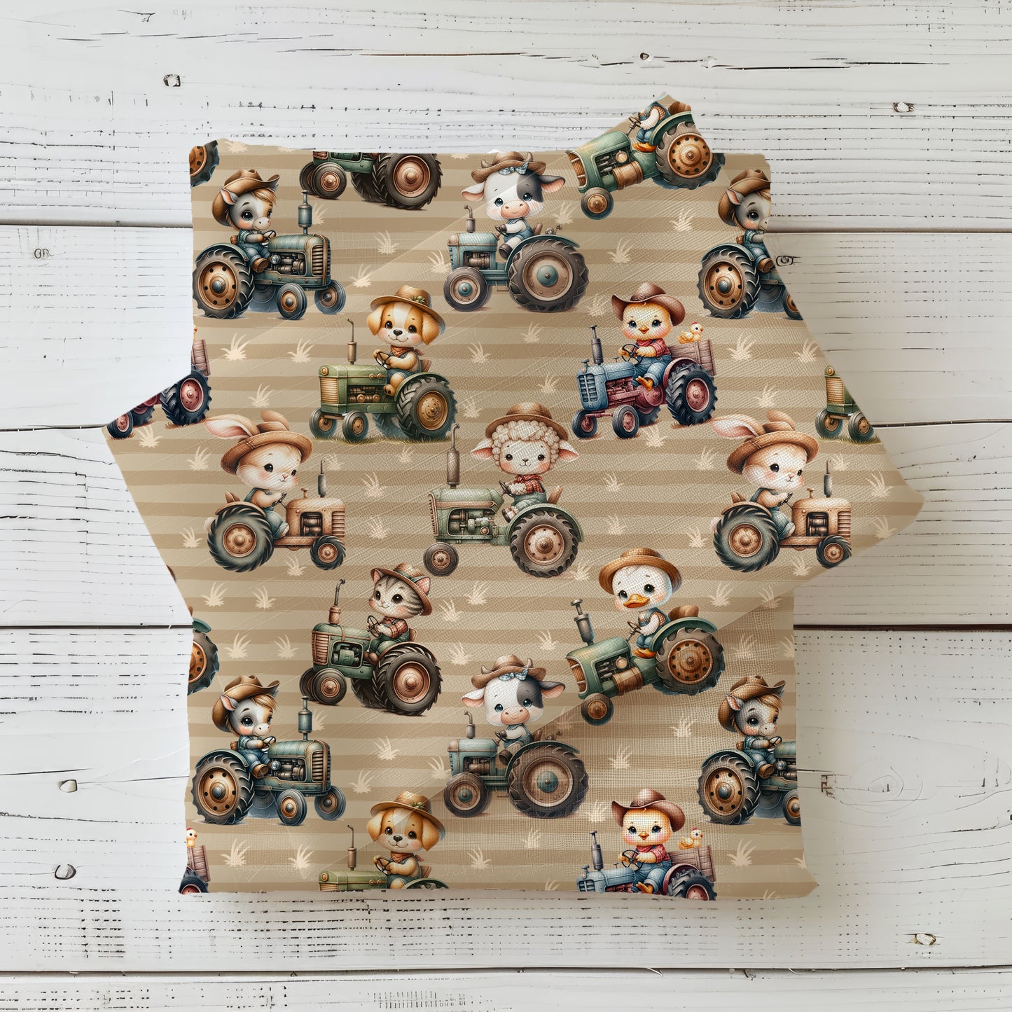 Bauernhof | Traktor Stoff Meterware | Kinderstoff