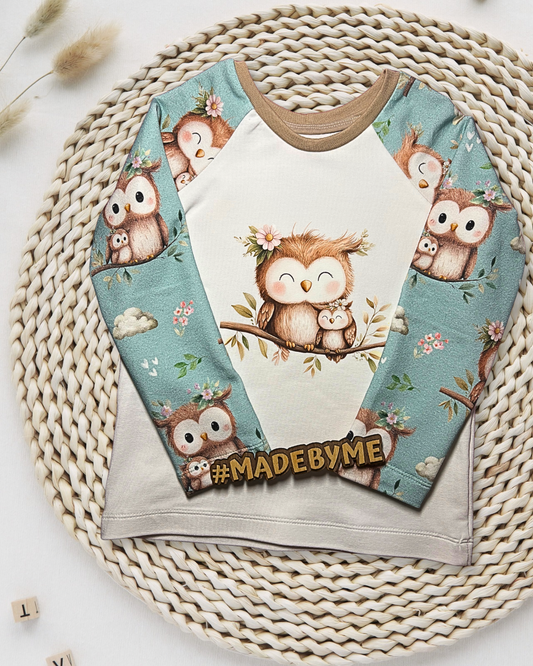 Glitzer-/ Bügelbild "Eulen"