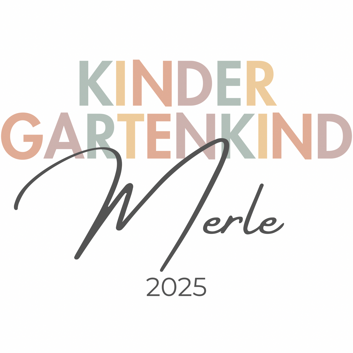 Personalisiertes Bügelbild „Kindergartenkind 2025“