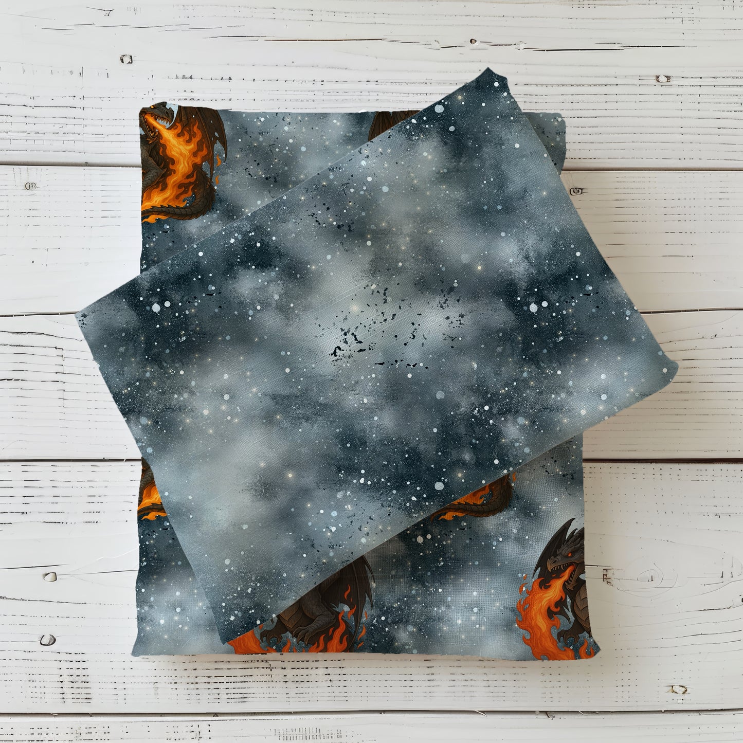 Kombi Stoff Jersey | French Terry Meterware "black Dragon"