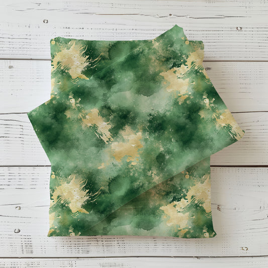 Waldgold | Aquarell Stoff Meterware