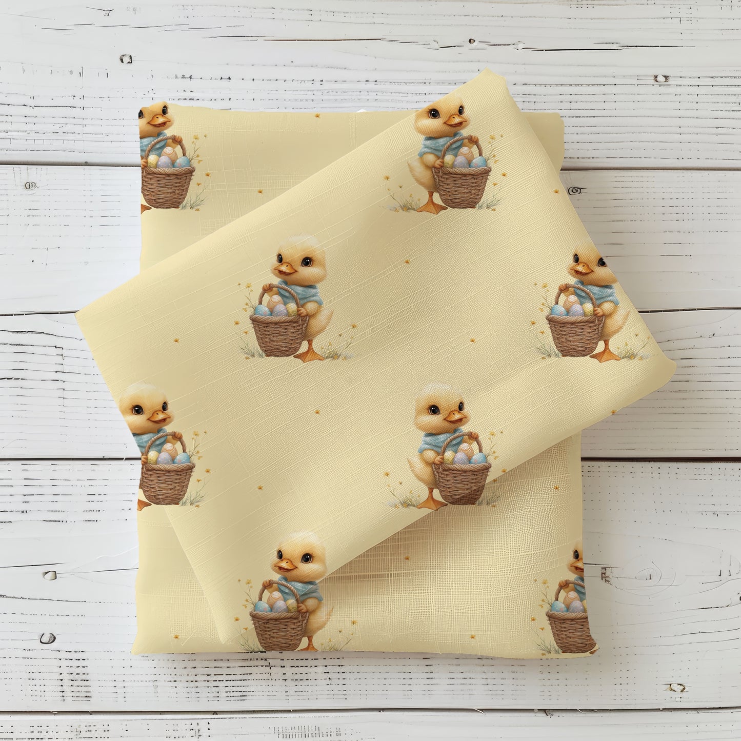 Osterküken Gelb | Enten Stoff Meterware | Baby- und Kinderstoff