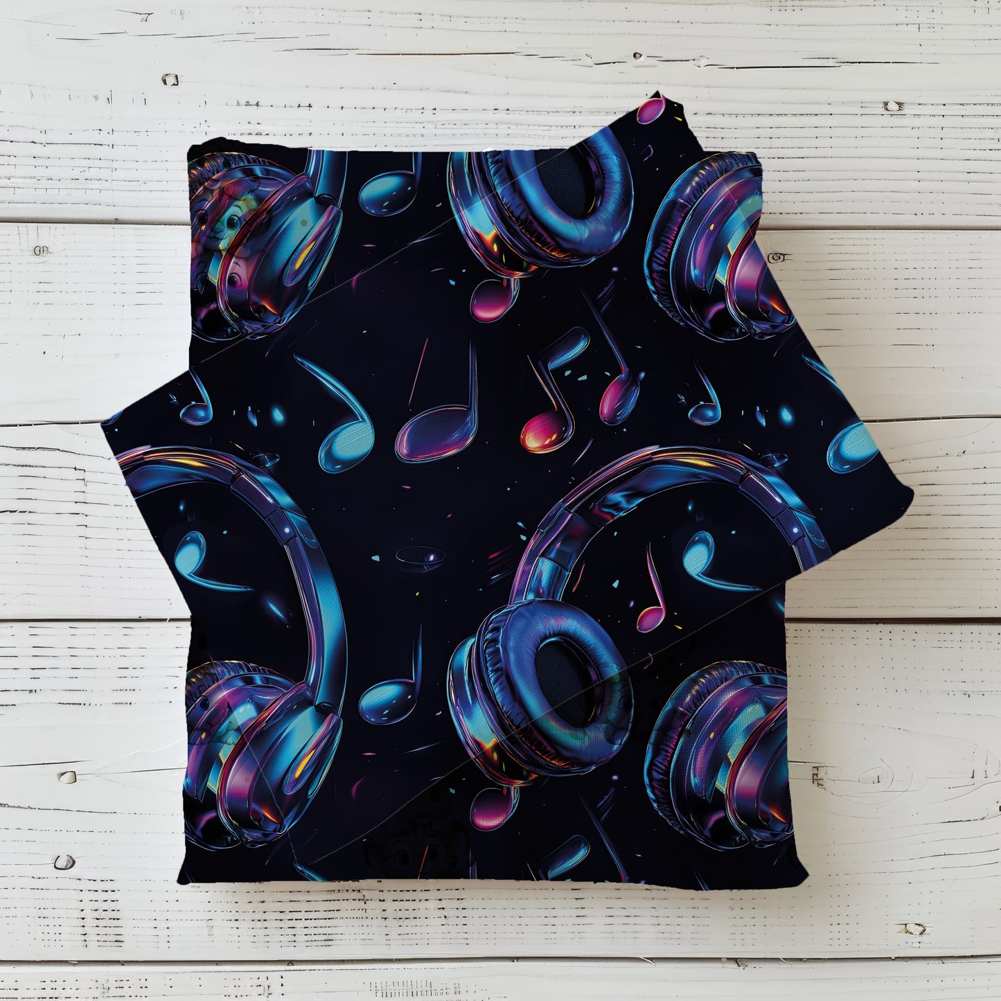 Neon Beats | Musik Stoff Meterware | Kinderstoff