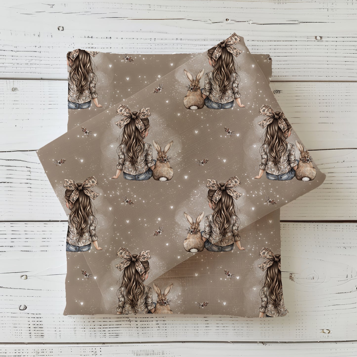 Bunny & Me | Hasen Stoff Meterware | Kinderstoff