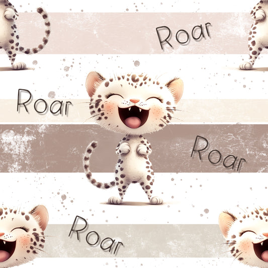 Stoffe Meterware „ROAR Kitty" - Jersey oder French Terry