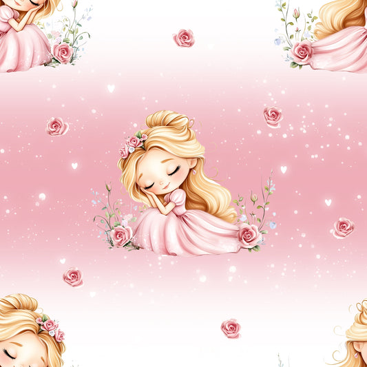 Stoffe Meterware „Sleeping Rose" - Jersey oder French Terry