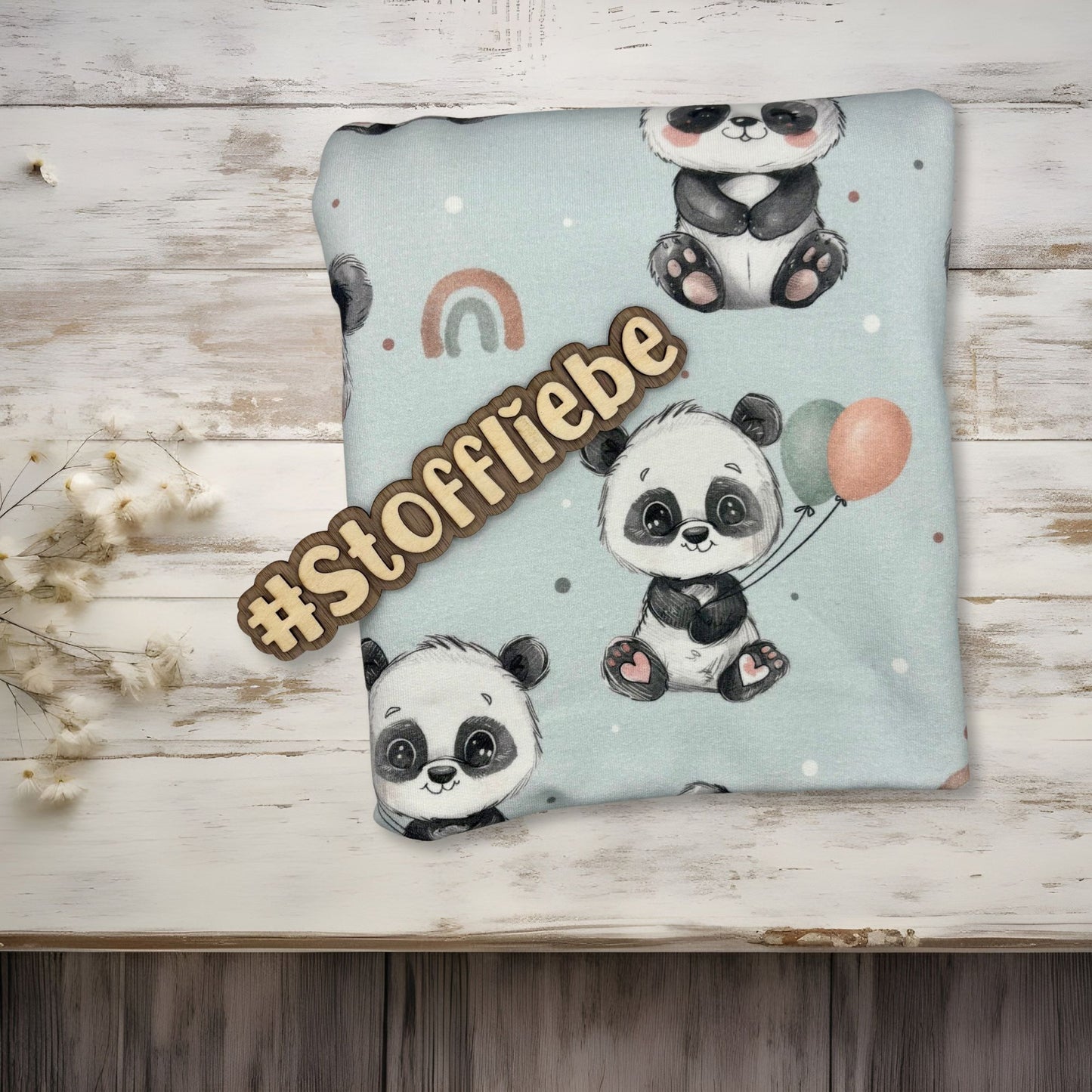 Bio French Terry "Panda" mint - 0,4m