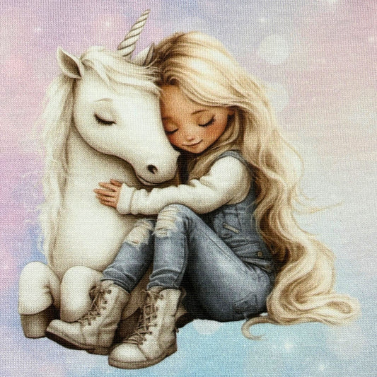 Softshell | Baumwolle| Musselin | Minky "weißes Einhorn"