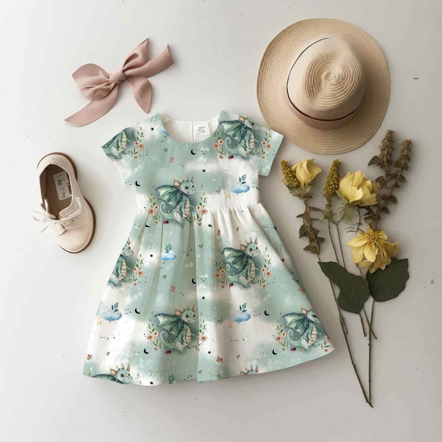 Stoffe Meterware "Drachen" - Jersey oder French Terry