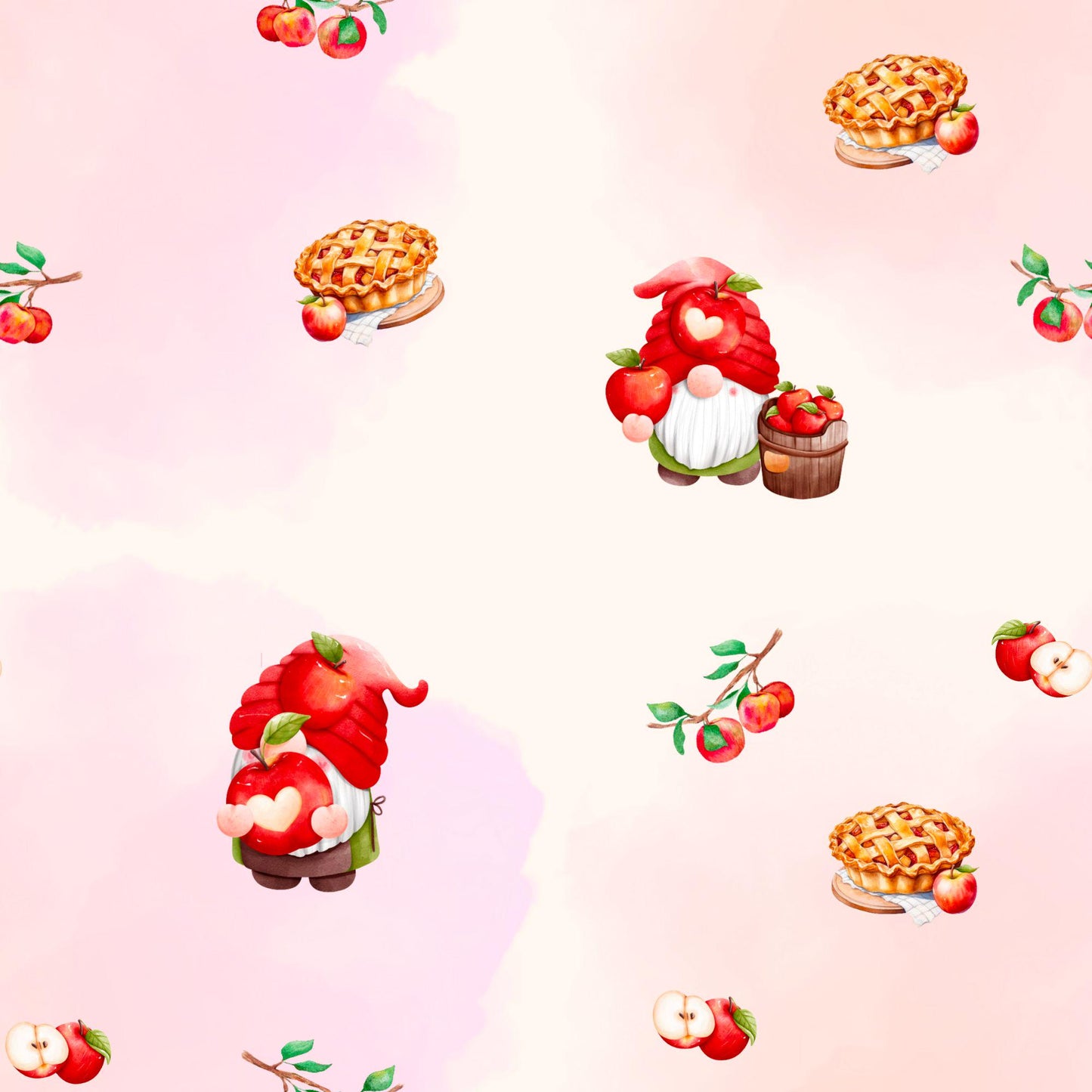 Stoffe Meterware "Apfelzauber" - Jersey oder French Terry