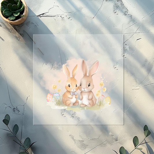 Bügelbilder für Textilien "Osterhasen"