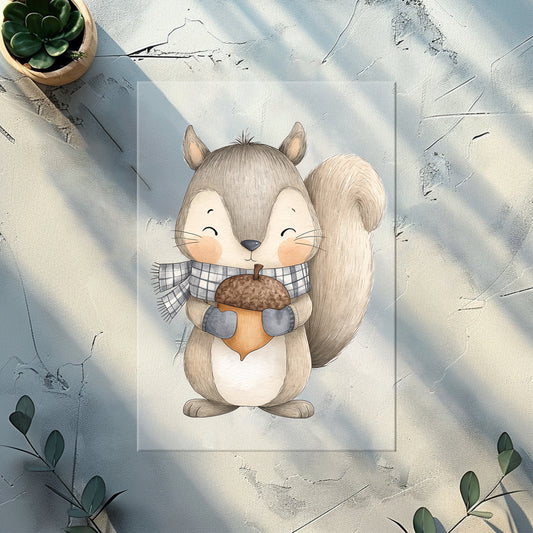 Bügelbild "kleines Eichhörnchen" für Textilien