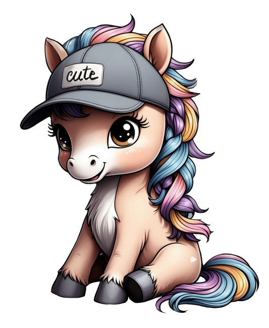 aufbuegelbild-pony-mit-kappe-dtf-transfer
cute-pony-bild-fuer-helle-und-dunkle-stoffe