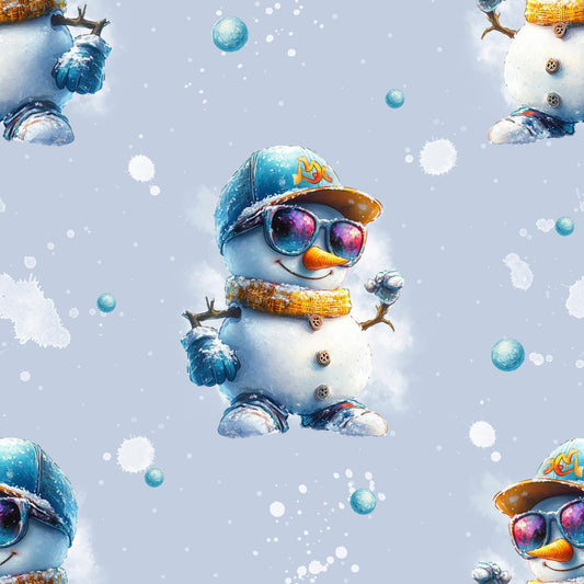 Jersey | Rib Jersey | French Terry Winterstoff „Cooler Schneemann“