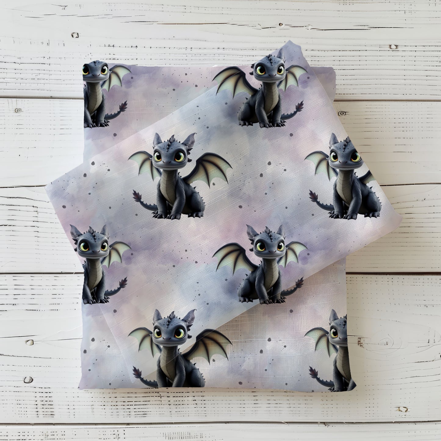 Dragon Love | Drachen Stoff Meterware | Kinderstoff