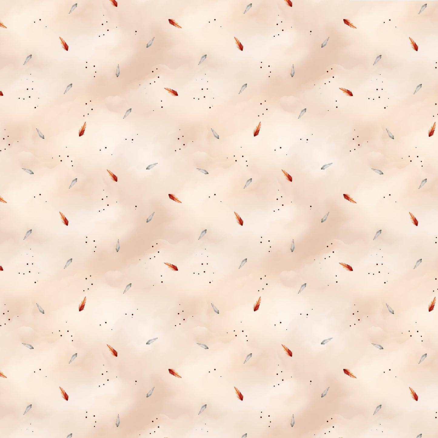 Detailaufnahme vom Kombistoff. die kleine Federn wiederholt sich und ist abwechselnd gespiegelt.