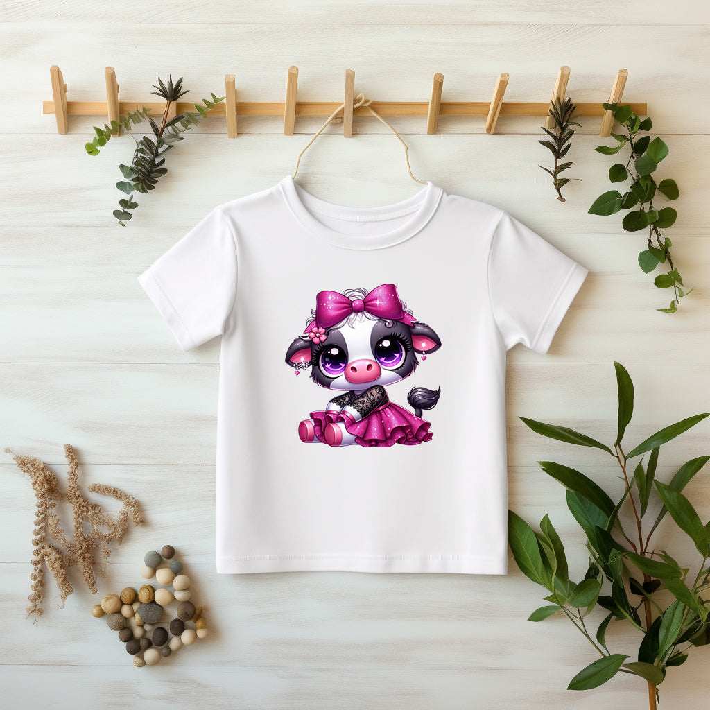 Glitzer-/Bügelbild "Pink Moo Princess"