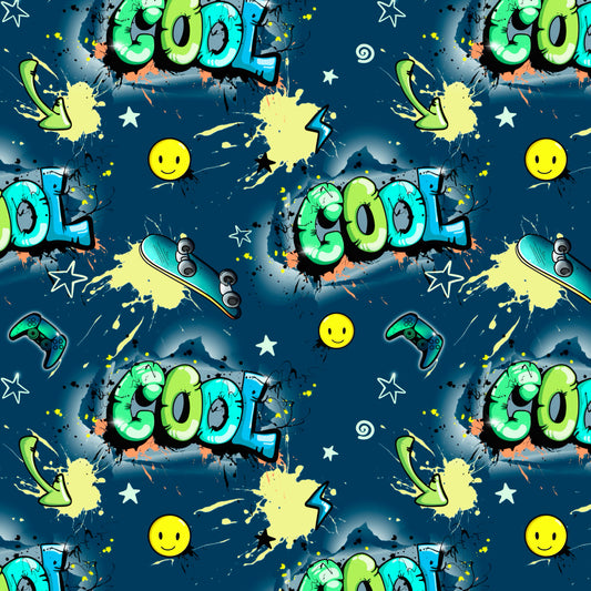 Graffiti Kidz | Graffiti Stoff Meterware | Kinderstoff