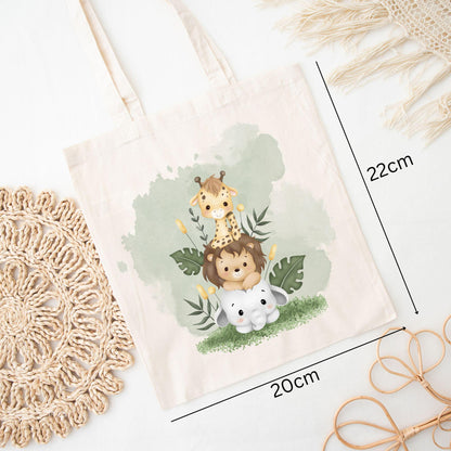 Personalisiertes Gastgeschenk kleine Jutebeutel - Safari