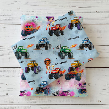 Sweatshirt Kinder "Monstertruck" blau - French Terry