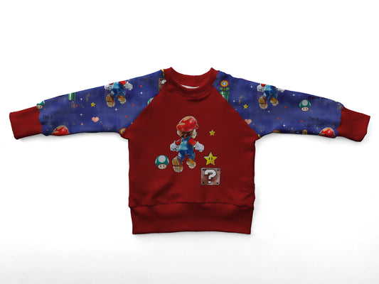 Raglan Sweatshirt Kinder "Super Boy" – French Terry