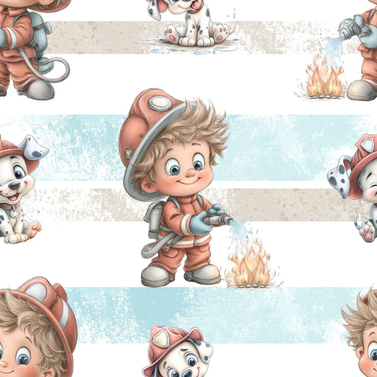 Softshell | Baumwolle| Musselin | Minky Kleine Feuerwehrhelden