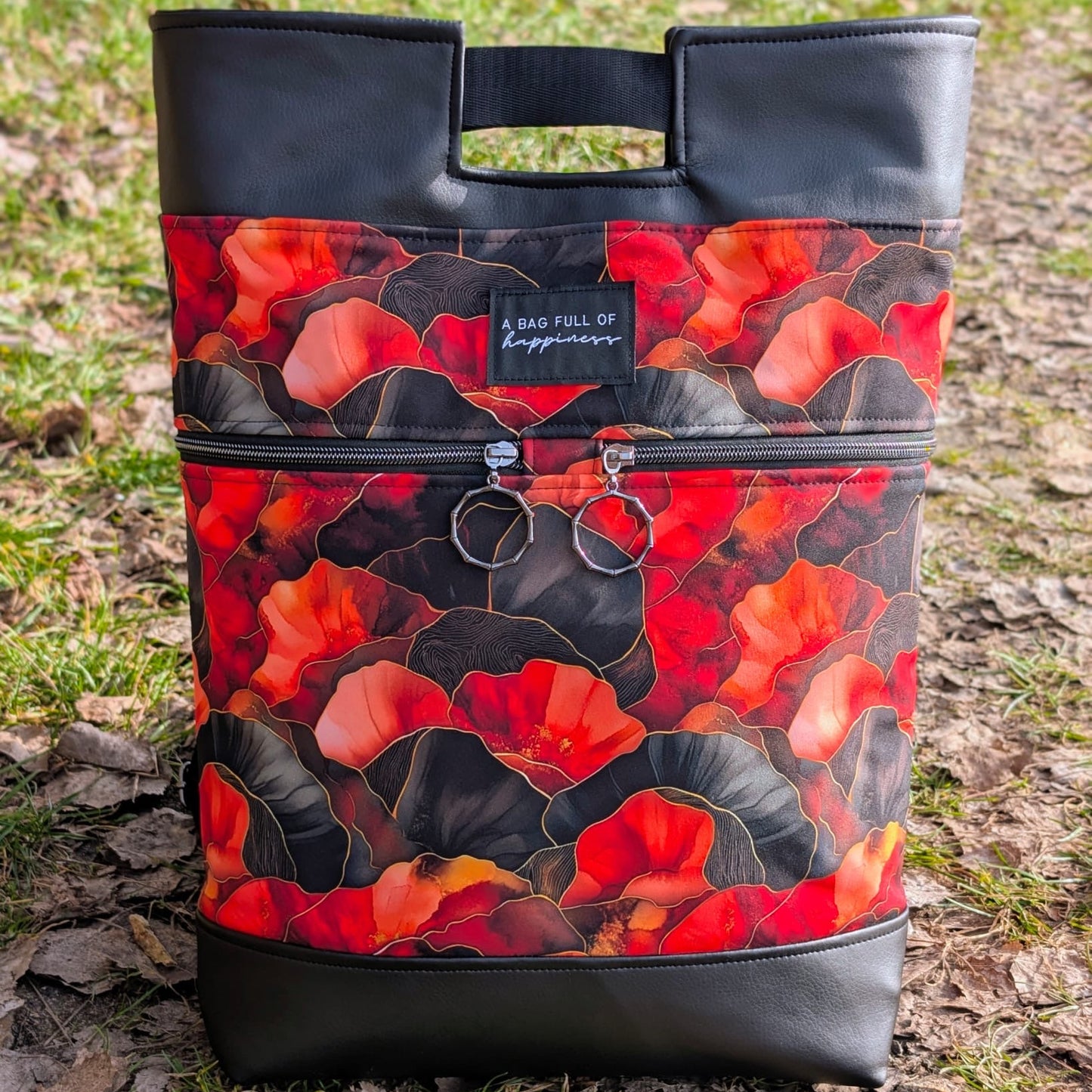 Golden Flames | Blumen Stoff Meterware