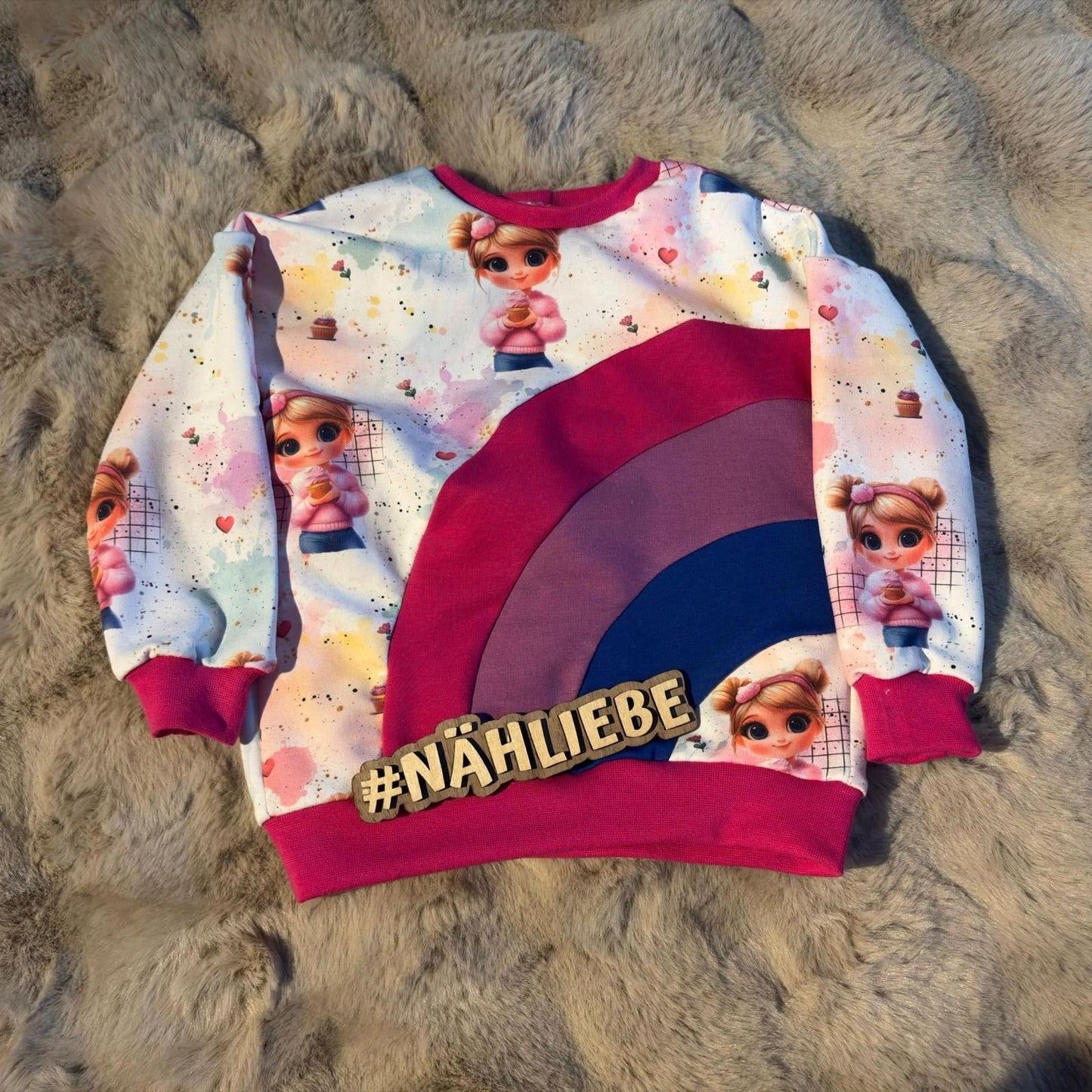 Cup Cake Girl | Mädchen Stoff Meterware | Kinderstoff