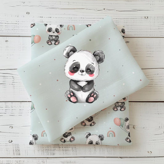 Stoff Panel "Mini Panda" -Jersey oder French Terry - inkl. Muster