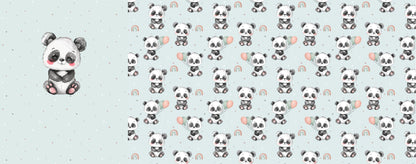 Stoff Panel "Mini Panda" -Jersey oder French Terry - inkl. Muster