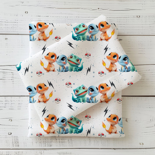 Rib Jersey "Elementare Freunde" - Stoffe Meterware