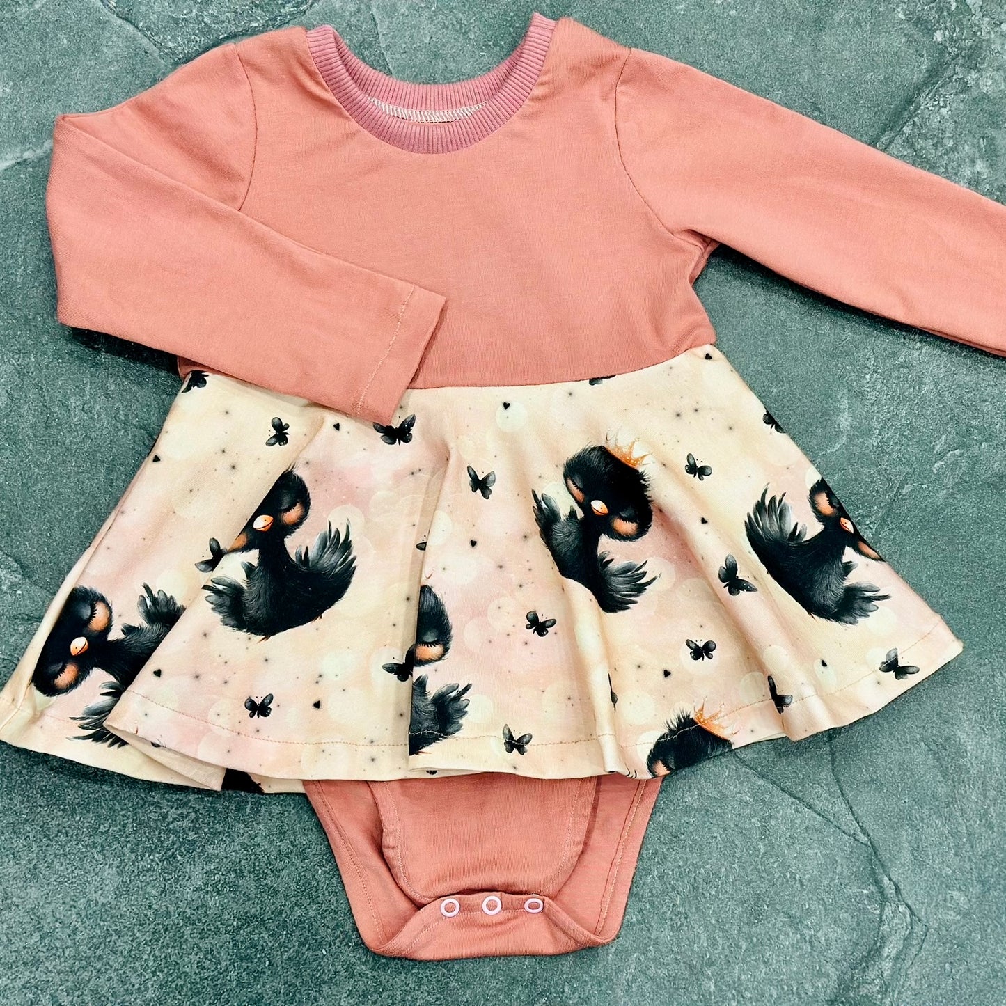 Schwarzer Schwan | Schwanen Stoff Meterware | Kinderstoff