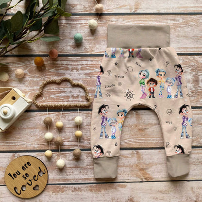 Kinderstoff „Emotionen“ aus Bio Jersey – perfekt für Baby-Outfits und Pumphosen zum Selbernähen