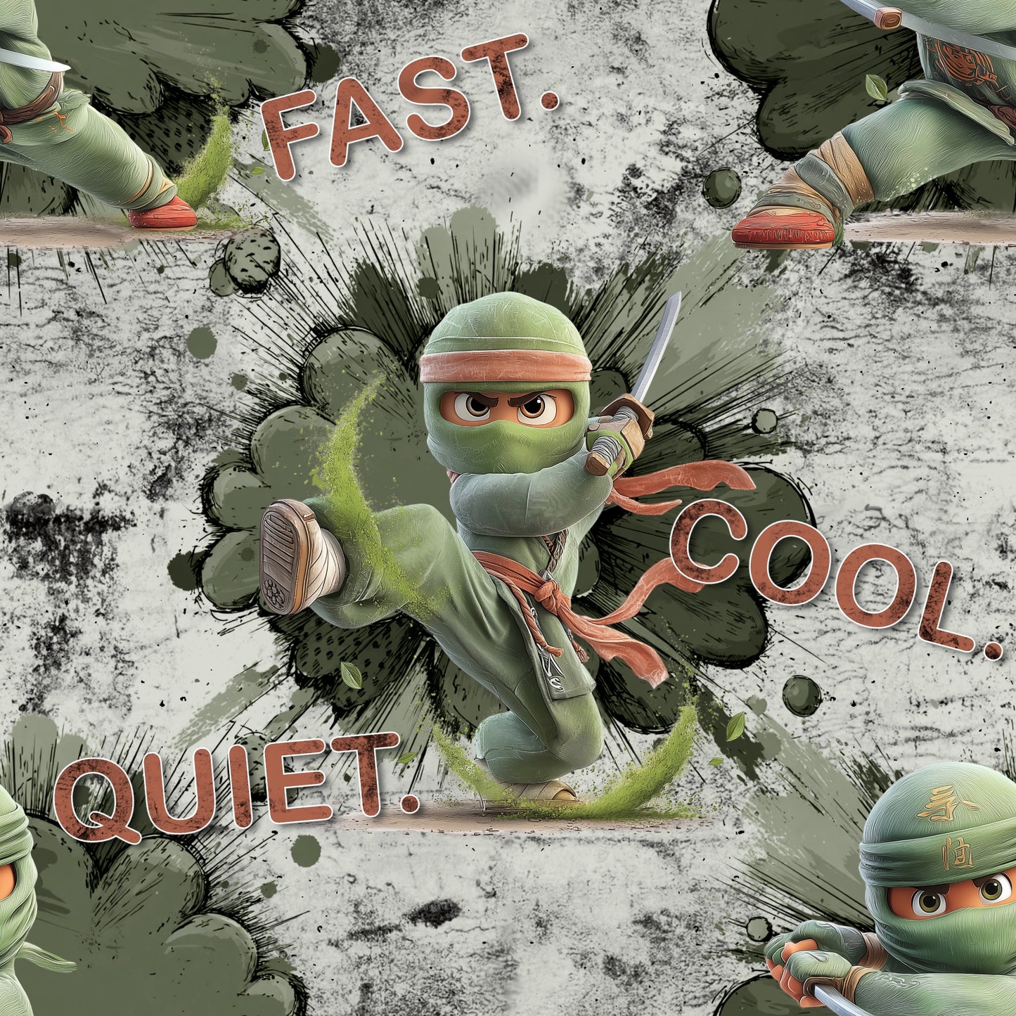 Kleine Ninja | Ninja Stoff Meterware | Kinderstoff