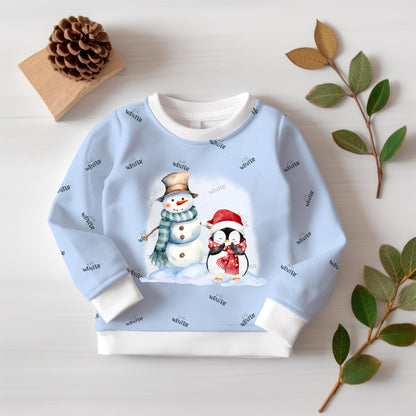 Jersey oder French Terry Weihnachtspanel  Hello Winter - Weihnachtsstoff