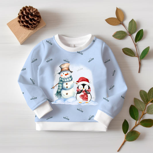 Jersey oder French Terry Weihnachtspanel  Hello Winter - Weihnachtsstoff