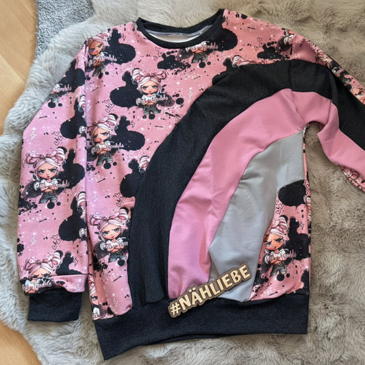 Pink Trouble | Mädchen Stoff Meterware | Kinderstoff