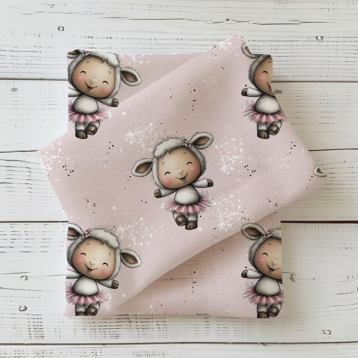 Ballerina Lämmchen | Lamm Stoff Meterware | Kinderstoff