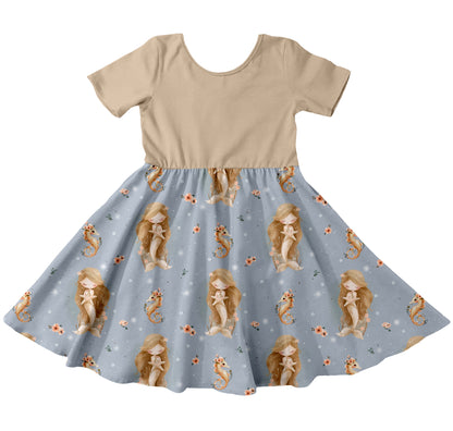 Drehkleid „Meerjungfrau" aus French Terry