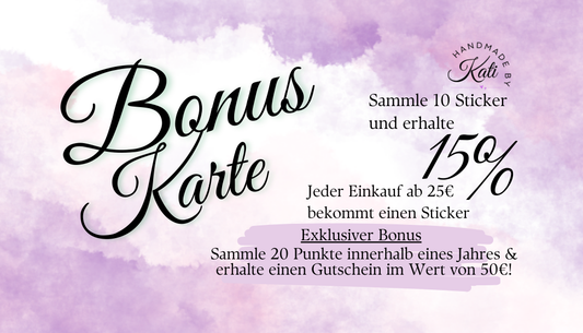 Bonus-Karte / Sticker für die Bonus Karte