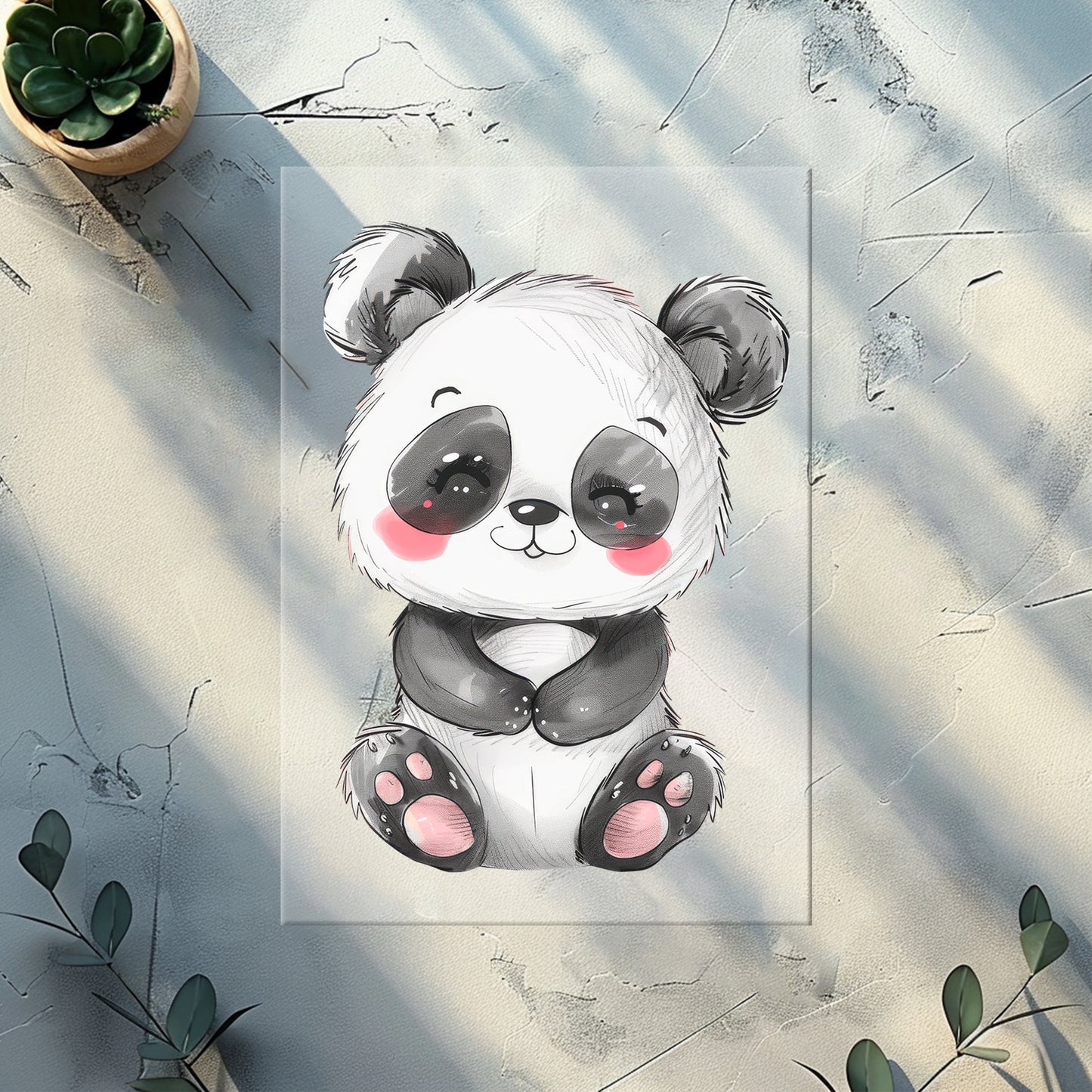 Bügelbilder für Textilien "niedlicher Panda"