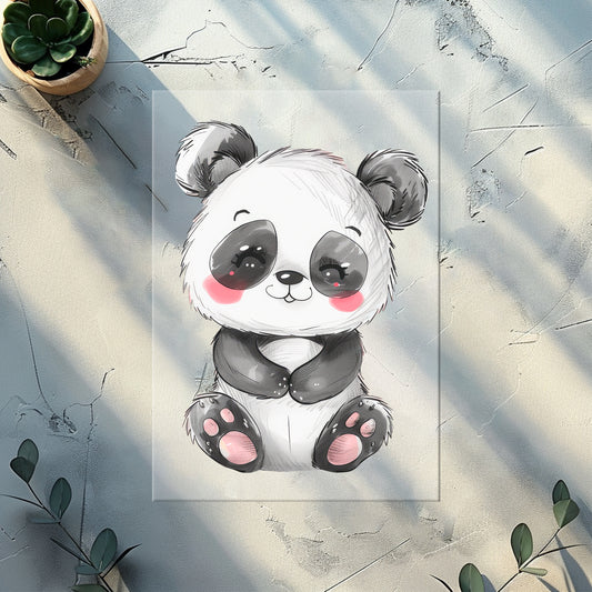 Bügelbilder für Textilien "niedlicher Panda"