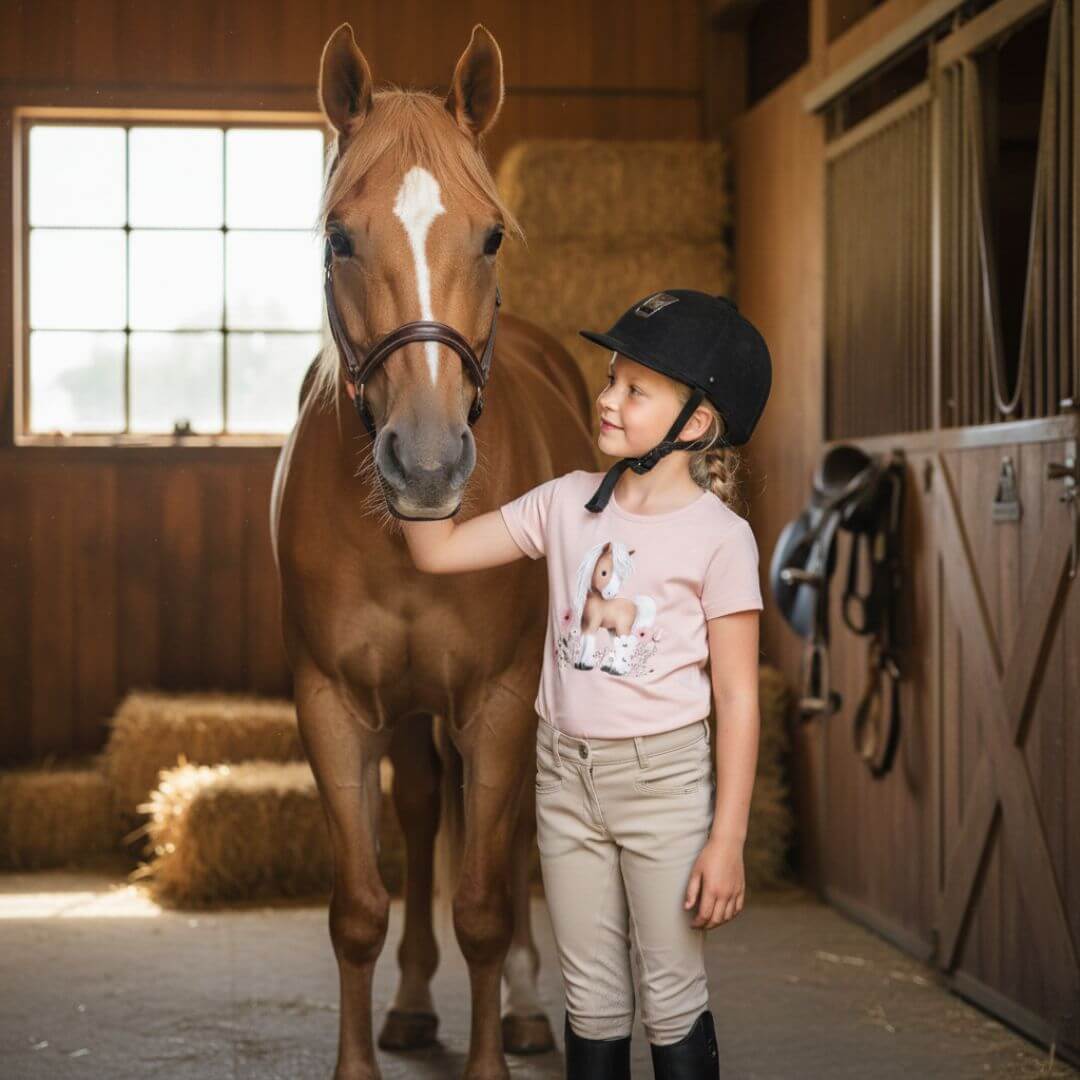 Pony Mädchen Bügelbild „Blüten Pony“ |  DTF Transfer für Kleidung & Accessoires
