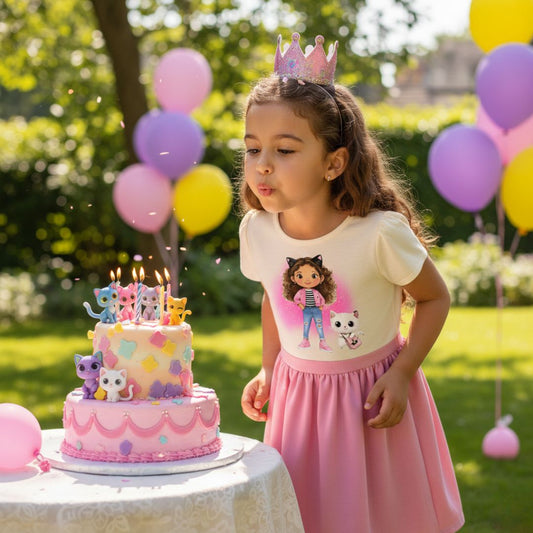 Katze Kinder Bügelbild „Katzentastisch & Glitzerstark“ | DTF Transfer für Kleidung & Accessoires