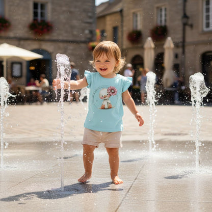 Enten Mädchen Bügelbild „Glücksente“ | DTF Transfer für Kleidung & Accessoires