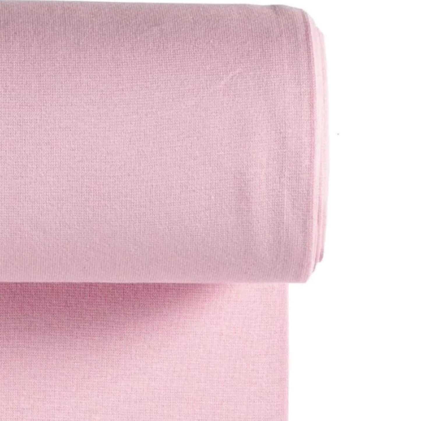 Bündchen Stoff in Rosa - Feinripp