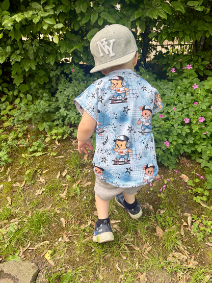Stoffe Meterware "Skater Bär" - Jersey oder French Terry